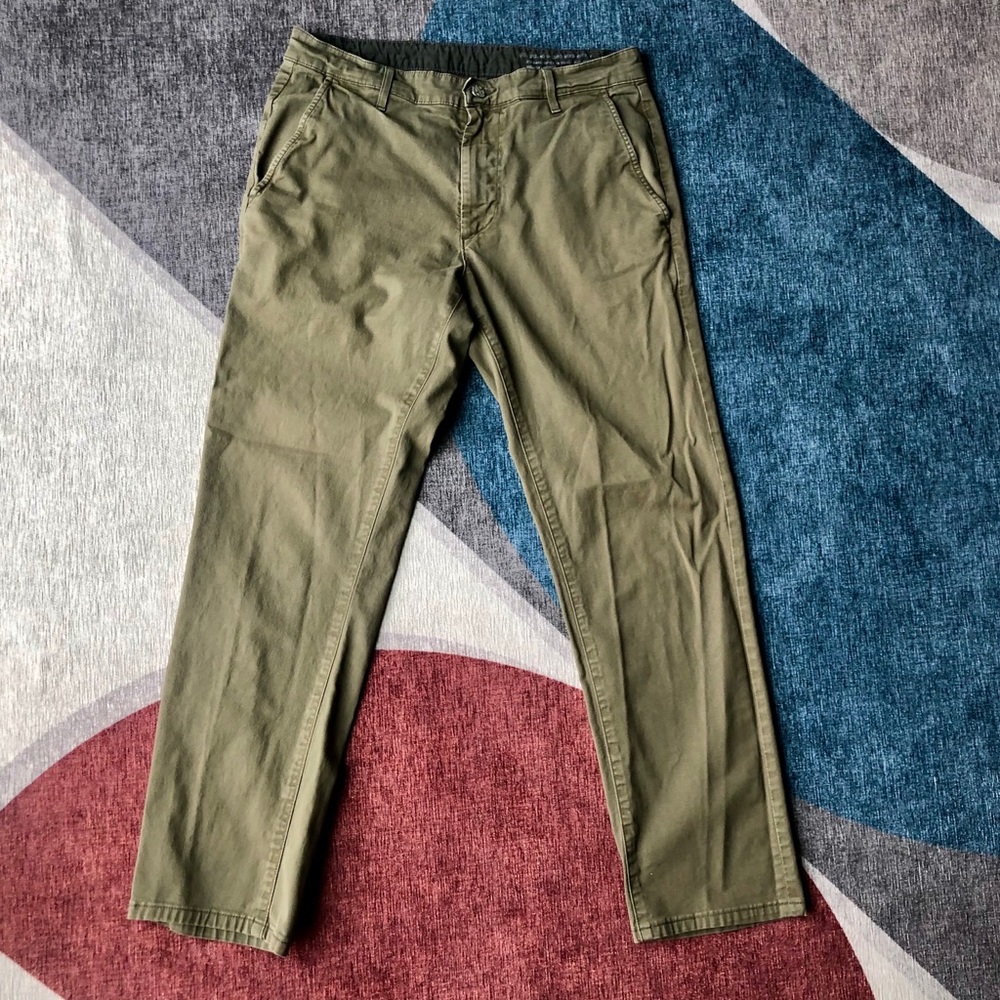 Ag Adriano Goldshmied Slim Fit Khakis